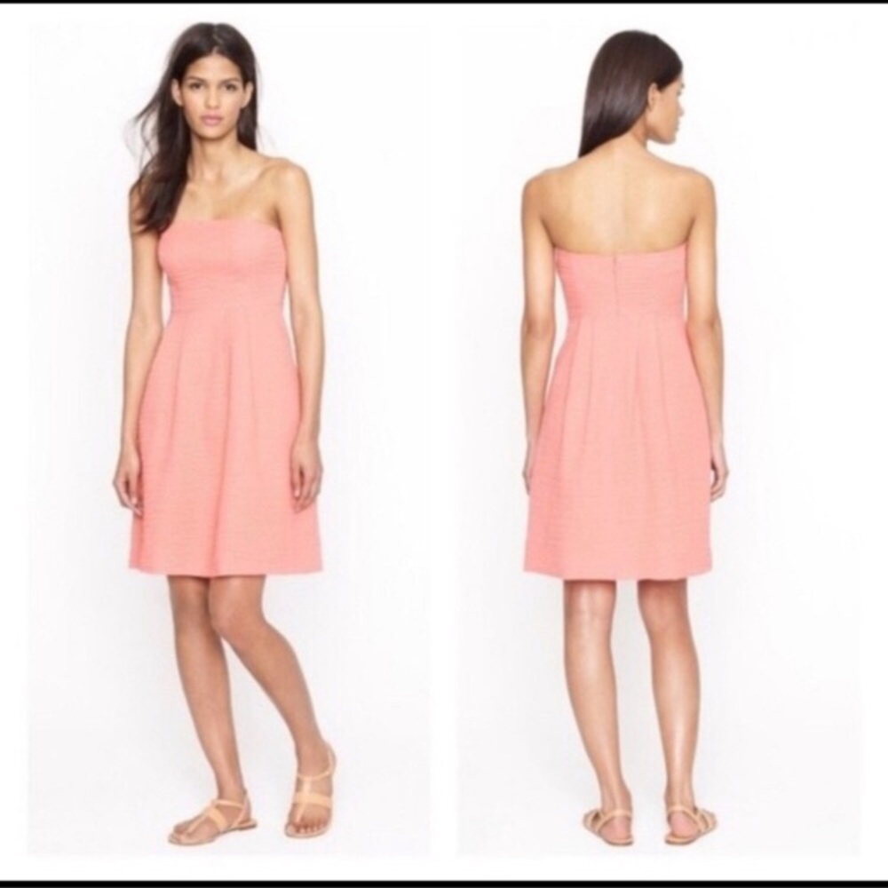 J. Crew light pink, strapless dress, w pockets!